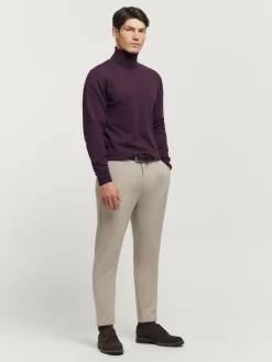Hombre Alvaro Moreno JERSEY ROLL COLLAR BURDEOS