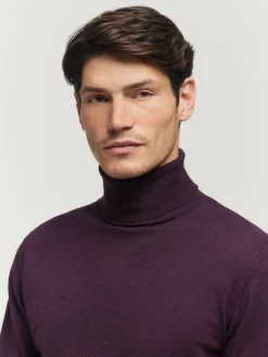 Hombre Alvaro Moreno JERSEY ROLL COLLAR BURDEOS